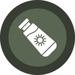 Sunscreen Glyph Circle Icon