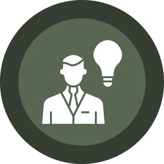 Creative Employee Glyph Circle Icon
