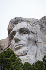 Mount Rushmore National Monument in South Dakota close up President Lincoln