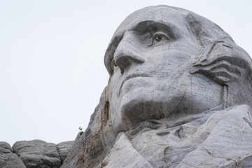 Obraz premium Mount Rushmore National Monument in South Dakota close up President Washington