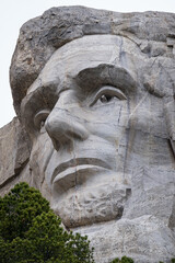 Mount Rushmore National Monument in South Dakota close up President Lincoln