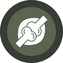 Joint Glyph Circle Icon