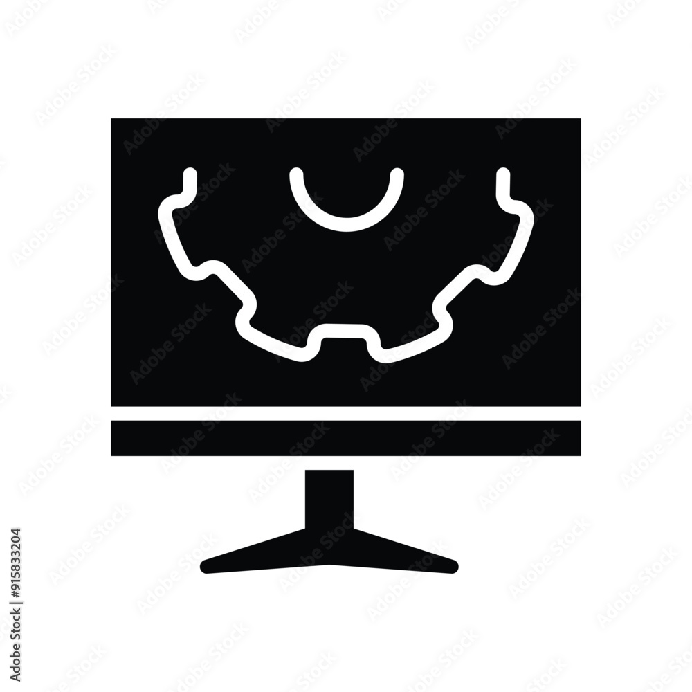 Poster information technology solid icon vector design good for web or mobile app