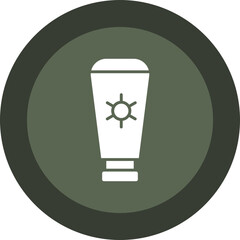 Sunscreen Glyph Circle Icon