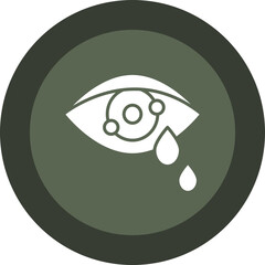 Obraz premium Crying Glyph Circle Icon