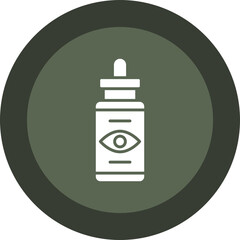 Eye Spray Glyph Circle Icon
