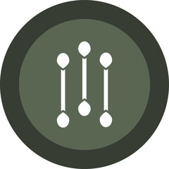 Cotton Bud Glyph Circle Icon