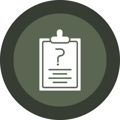 Quiz Glyph Circle Icon