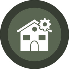 Home Glyph Circle Icon