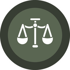 Law Glyph Circle Icon