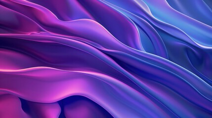 Fototapeta premium Abstract Purple and Blue Flowing Fabric