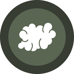 Fog Glyph Circle Icon