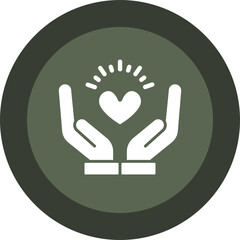 Obraz premium Hope Glyph Circle Icon