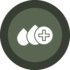 Blood Donation Glyph Circle Icon