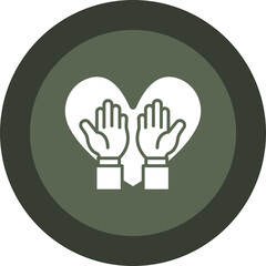 Obraz premium Hand Up Glyph Circle Icon