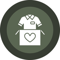 Clothes Donation Glyph Circle Icon