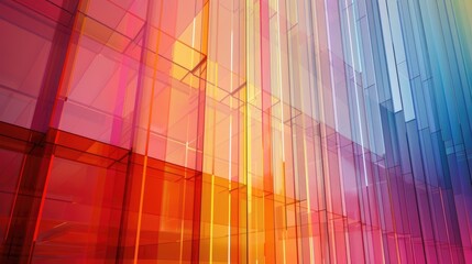 Fototapeta premium Abstract multi colored background with unique design featuring lines stripes bars and grid pattern