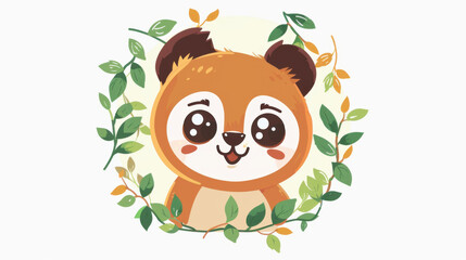 Fototapeta premium Minimalist Panda Bear Logo 