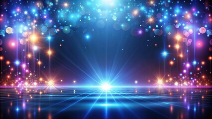 Naklejka premium Abstract glowing lights background, abstract, lights, background, glowing, vibrant, colors, design, digital, technology