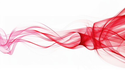 Abstract red line design on a white background, featuring clean and simple lines that create a striking visual impact. Ideal for minimalist art, modern graphic design, and sleek digital projects.