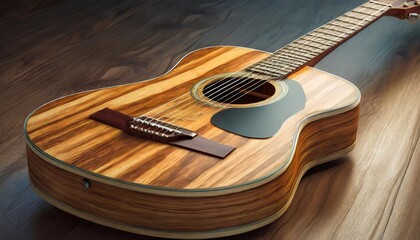 Fototapeta premium acoustic guitar on white background