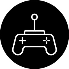 Toy Remote Vector Line White Circle Black