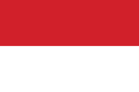 National flag of Monaco. Monaco flag. Vector Illustration. 