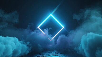 Neon Glow in the Clouds