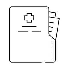 Fototapeta premium medical card line icon vector. medical card sign. isolated contour symbol black illustration
