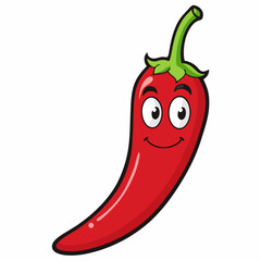 Red chilly art vector illustration