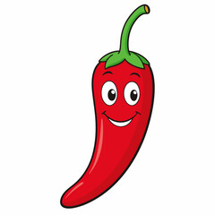 Red chilly art vector illustration