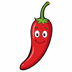 Red chilly art vector illustration