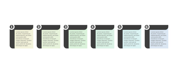 Very simply infographic design with 6 options or steps. Infographics for business concept.