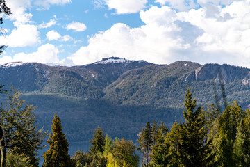 lake Traful in Traful close to villa de angostura in patagonia mountains in argentina