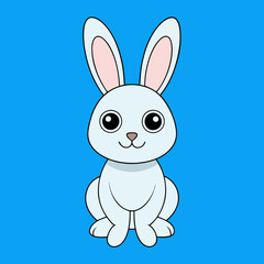 Easter bunny rabbit vector art illustration