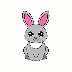 Easter bunny rabbit vector art illustration