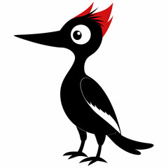 Woodpecker art vector illustration