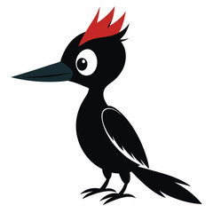 Woodpecker art vector illustration