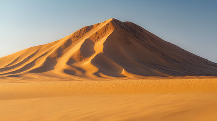 A sandy hill with a small peak in the middle
