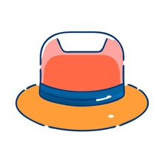 Summer hat icon Summer Icon Icons set Cartoon hat flat design illustration Sticker design