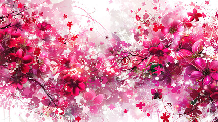 Blossom Fantasy: Enchanted Floral Explosion abstract wallpaper