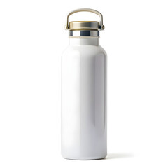 white reusable water bottle
