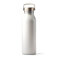 white reusable water bottle