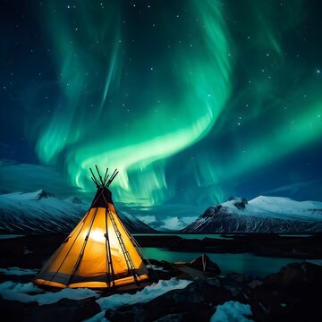 camping in the night