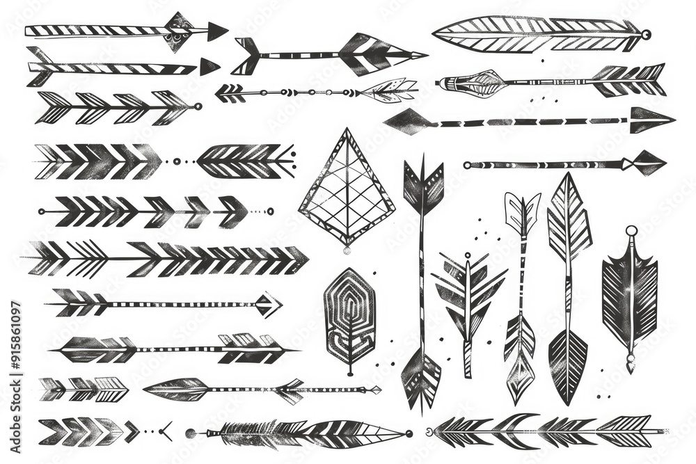 Poster A collection of arrows pointing different directions, great for illustrating navigation or guidance concepts