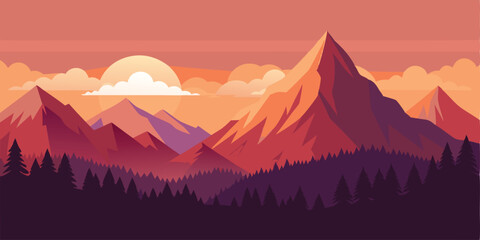 Sunset mountain