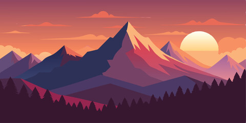 Sunset mountain