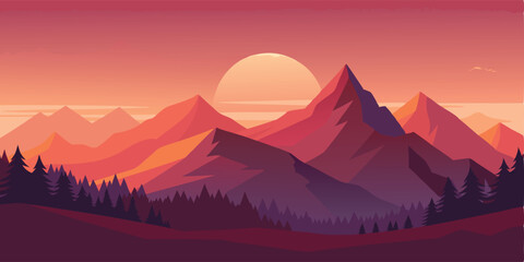 Sunset mountain