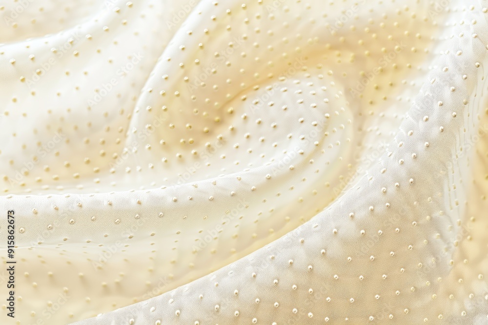 Poster detailed view of a textile material with tiny dots, suitable for fashion or design projects