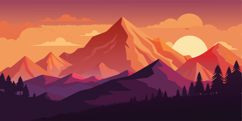 sunrise in mountains